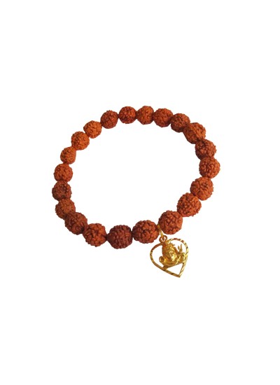 Shiva Charm Rudraksha Bracelet For Men